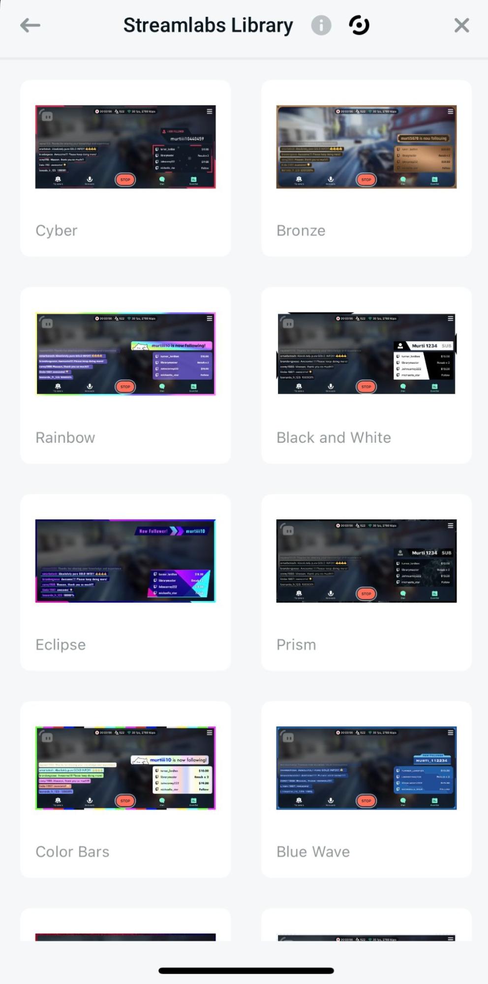streamlabs mobile ios theme